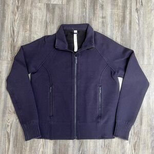 Lululemon Zip Jacket Size 6 | Navy Blue | Fitted Athletic Jacket